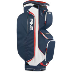 Image of 2025 Ping Traverse Cart Bag Navy, White & Red
