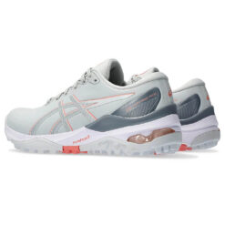 Image of Women's Asics Gel-Kayano Ace 2 Golf Shoes Glacier Grey and Guava Back View