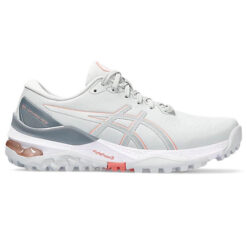 Image of Women's Asics Gel-Kayano Ace 2 Golf Shoes Glacier Grey and Guava Right Shoe