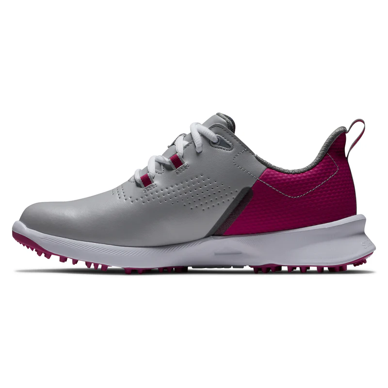 FootJoy Women's Fuel Spikeless Golf Shoes Grey Pink Wide