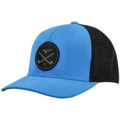Image of Mizuno Crossed Clubs Meshback Golf Hat Pearl Blue