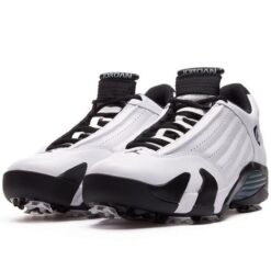 Nike Air Jordan 14 G Spiked Golf Shoe | White / Green / Black