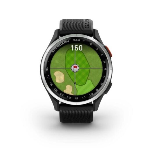 Garmin Approach S44 GPS Watch | Silver Aluminum Bezel with Black
