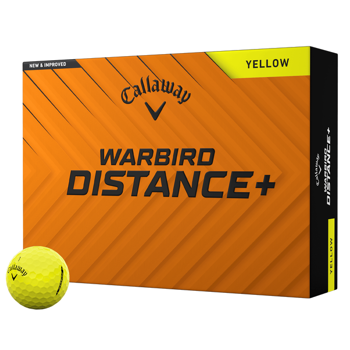 Callaway Warbird Distance+ Golf Balls | Yellow - Dozen Pack