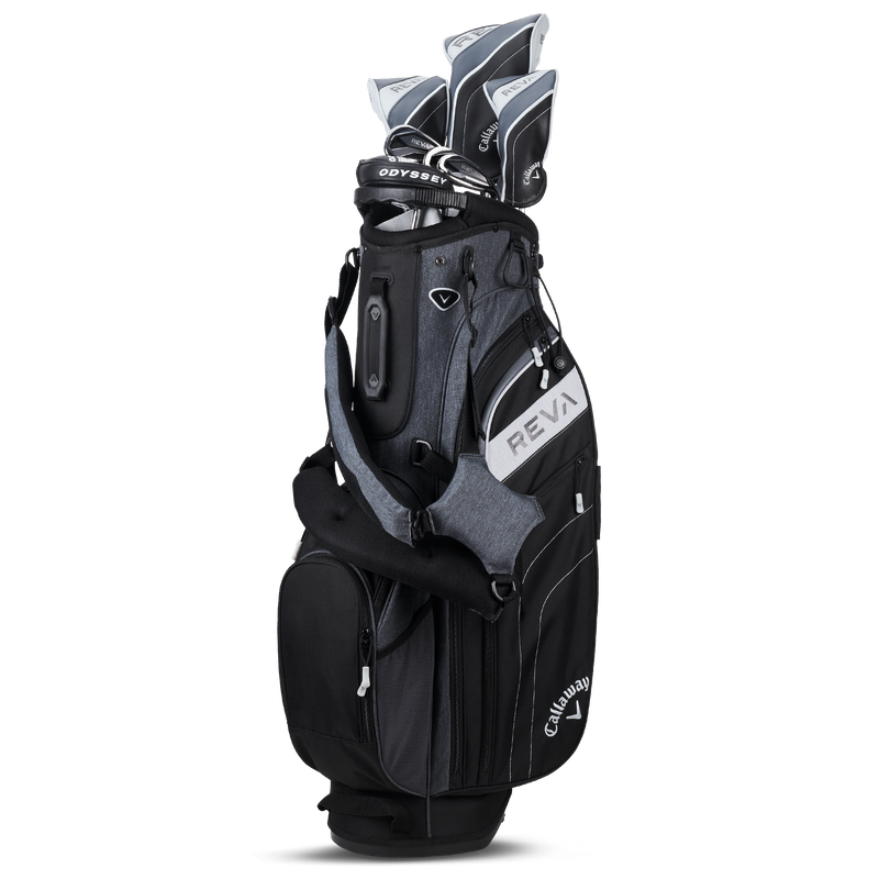 【yo】Callaway REVA ゴルフバッグ ブラック Callaway Women's REVA 8-Piece Stand Bag Complete Set | Black