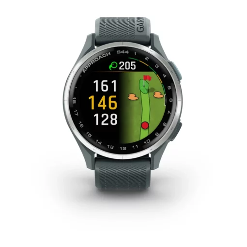 Garmin Approach S44 GPS Watch | Silver Aluminum Bezel with