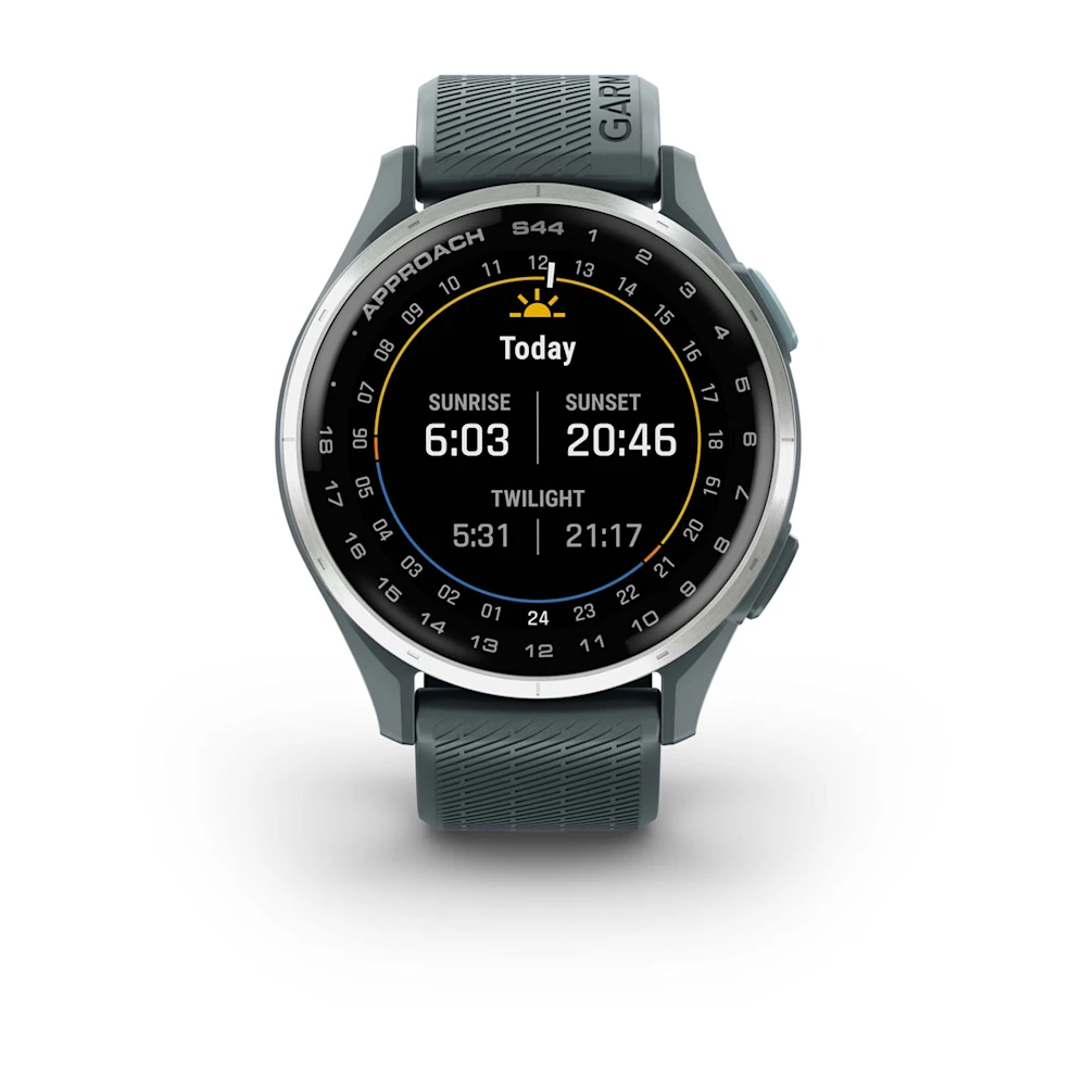 Garmin Approach S44 GPS Watch | Silver Aluminum Bezel with
