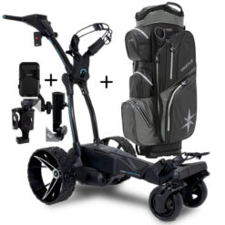 Image of MGI AI Navigator GPS Plus Electric Golf Cart with Accessory & Dri-Play Cart Bag Bundle