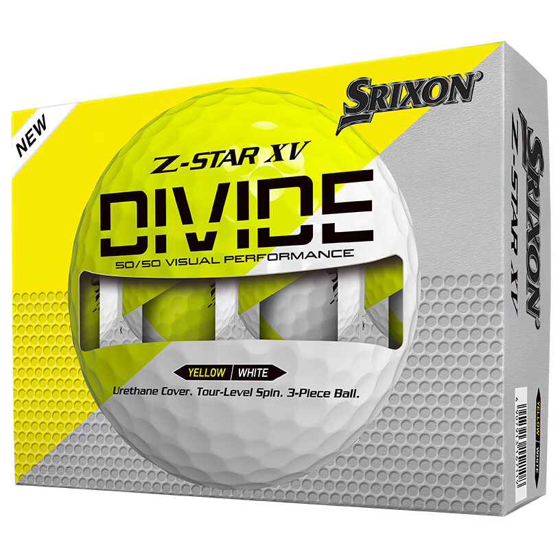 Srixon Z-Star XV Divide Golf Balls | White / Tour Yellow – Dozen Pack