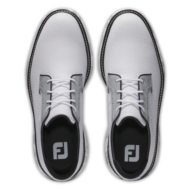 FootJoy Men's Traditions Blucher Spiked Golf Shoe | White / Grey