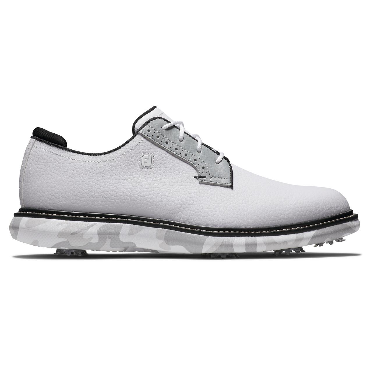 新品！FOOTJOY TRADITIONS ゴルフスパイクシューズ FootJoy Men's Traditions Blucher Spiked Golf Shoe | White / Grey