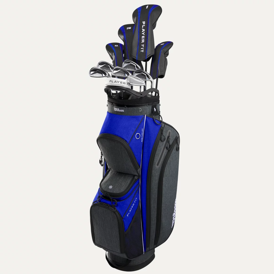 Wilson PlayerFit Complete Set - Cart Bag RH Graphite - Regular Flex - Standard Length 5'6″ to 6'1″