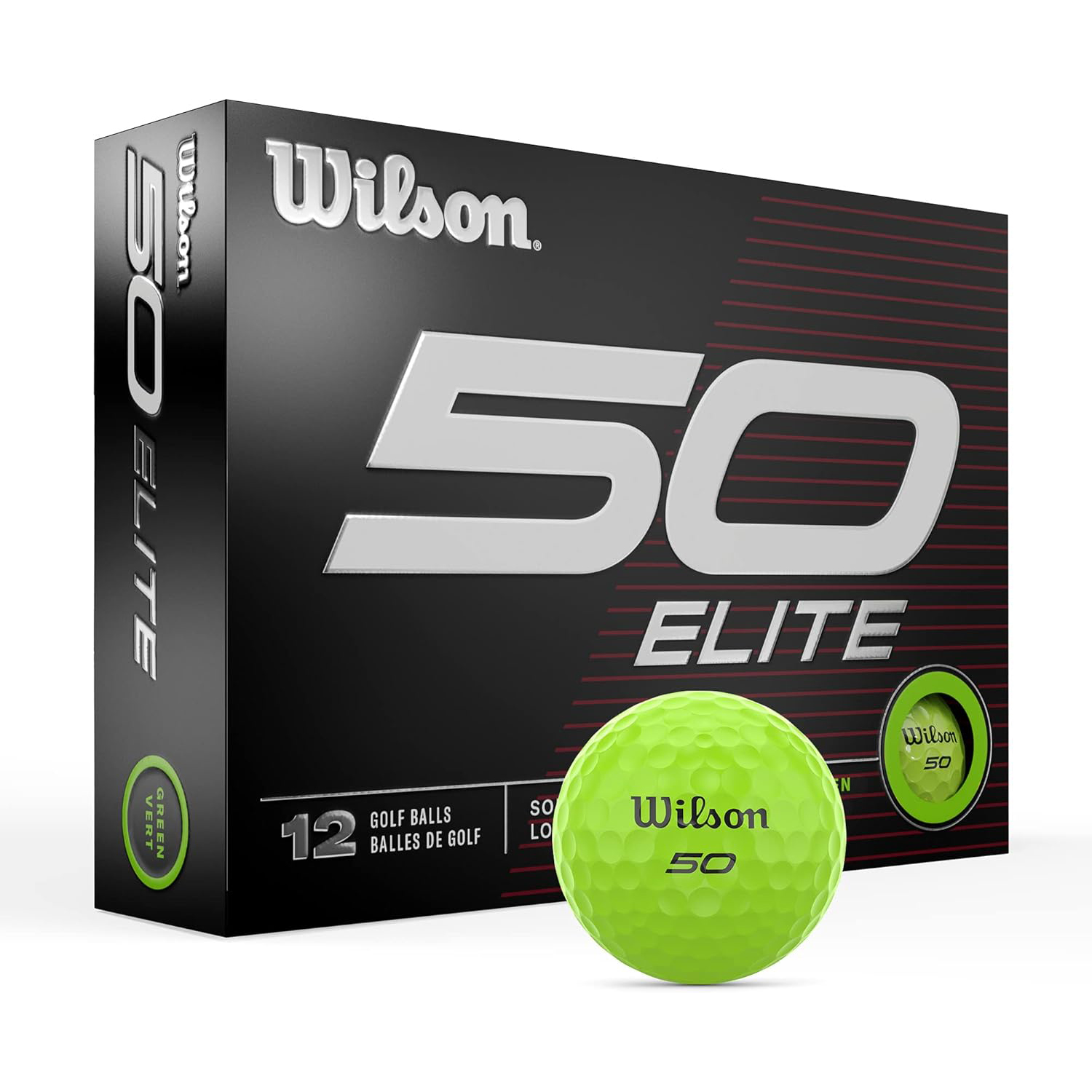 Wilson Fifty Elite Golf Balls | Green - Dozen Pack - Riverside