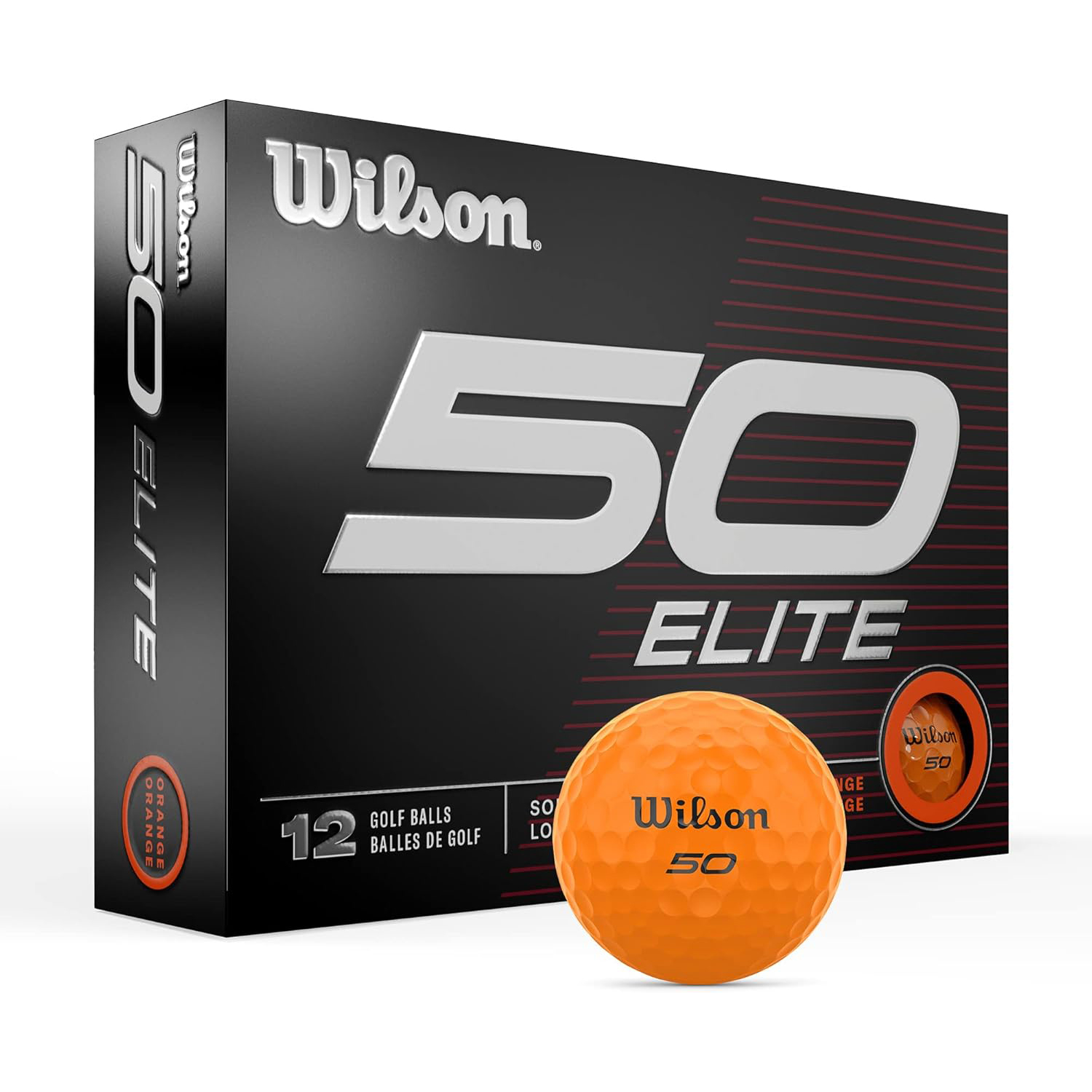 Wilson Fifty Elite Golf Balls | Orange - Dozen Pack - Riverside