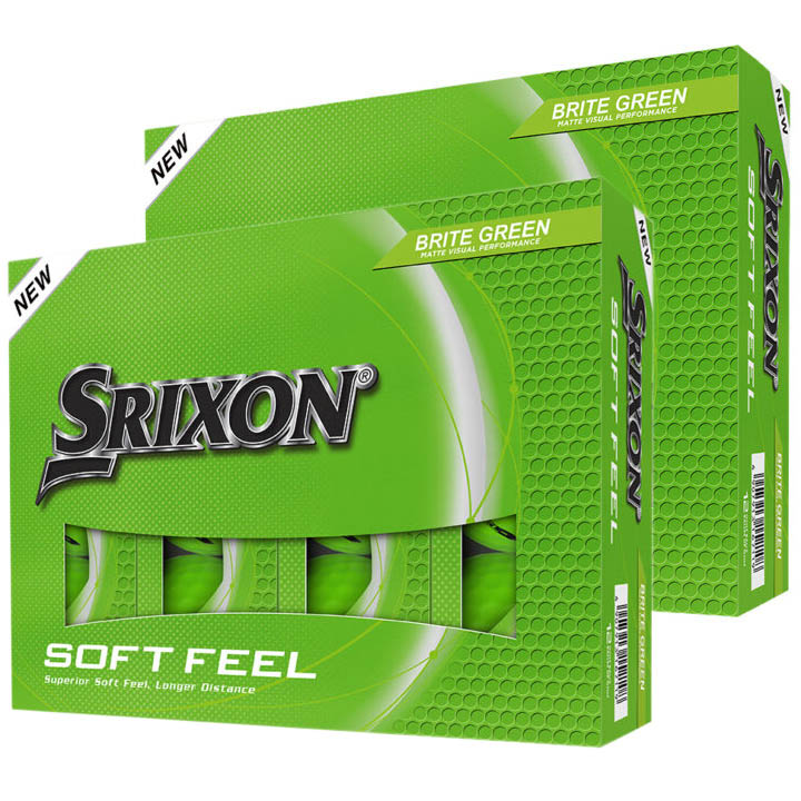 Srixon Soft Feel Brite Golf Balls | Brite Green – 2 Dozen
