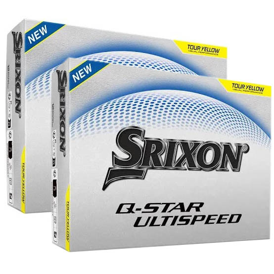 Srixon Q-Star Ultispeed Golf Balls | Yellow – 2 Dozen