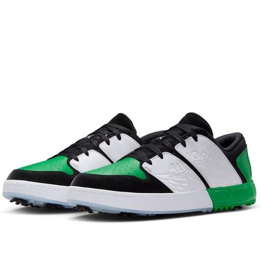 Nike Jordan NU Retro Low G Spiked Golf Shoes | Black / Lucky Green