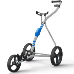 Image of Wishbone One Megalite 3-Wheel Golf Push Cart White and Blue