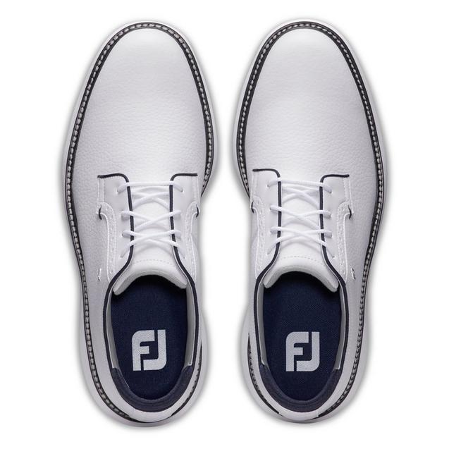 FootJoy Men's Traditions Blucher Spiked Golf Shoe | White - Extra