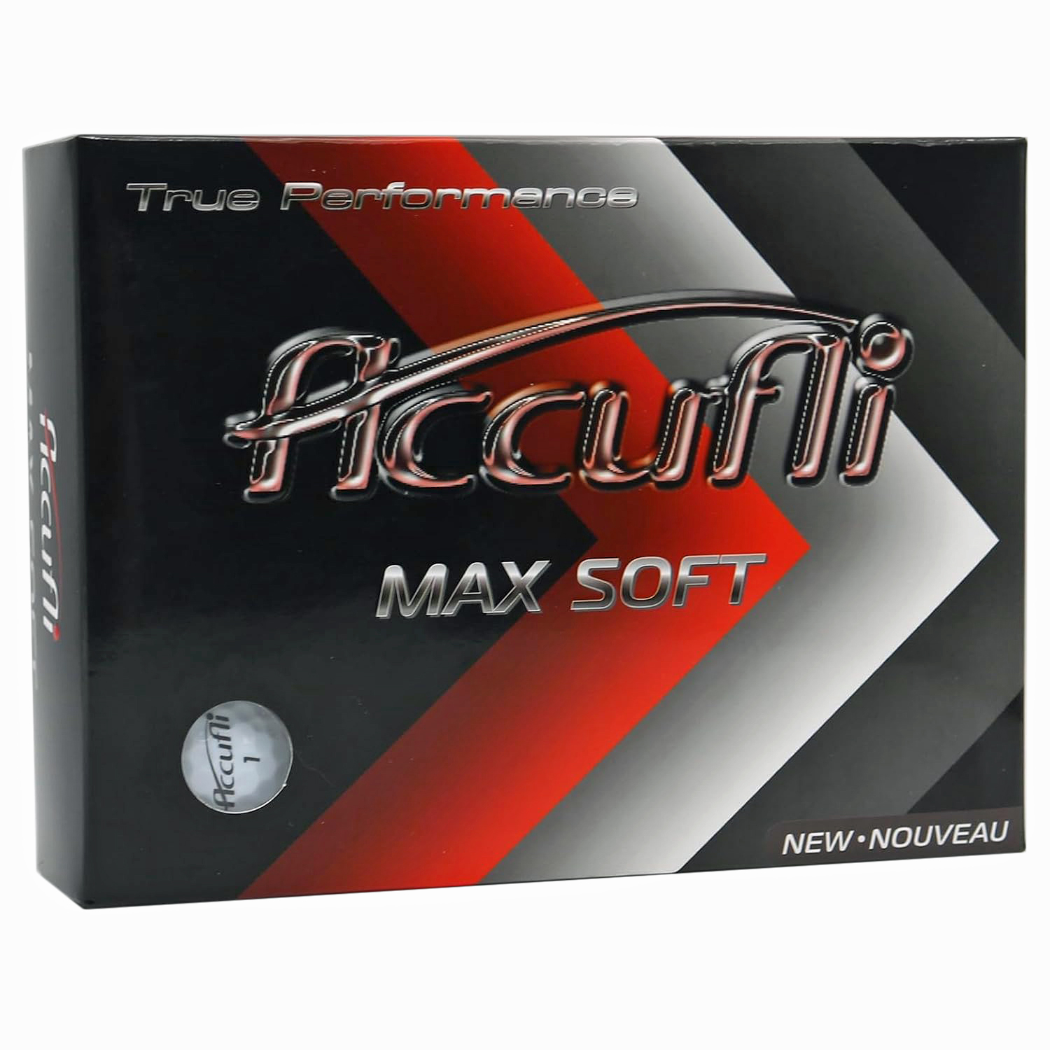 Accufli Max Soft Golf Balls | Glossy White - Dozen Pack - Riverside Golf