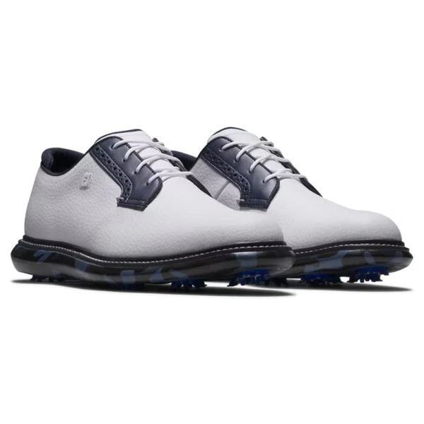 FootJoy Men's Traditions Blucher Golf Shoes | White/Navy/Camo