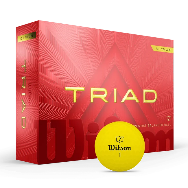 Wilson Triad Golf Balls | Yellow – Dozen Pack