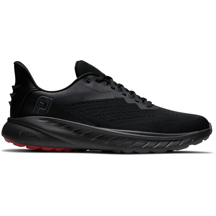 フェイ FootJoy Men's Flex XP Spikeless Golf Shoes | Black/Red - Medium