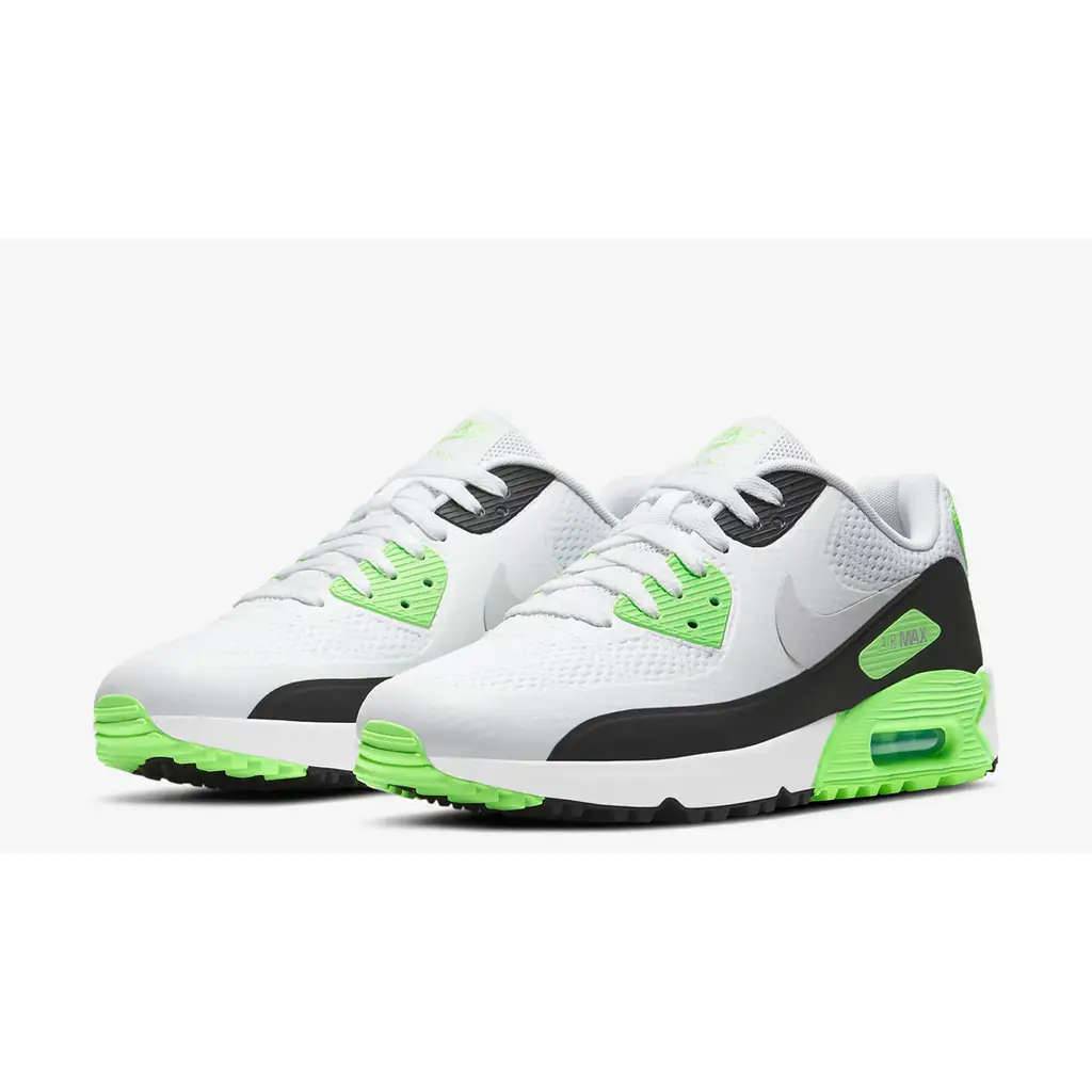 Nike Air Max 90 G Spikeless Golf Shoes | White / Hot Lime - Sizes