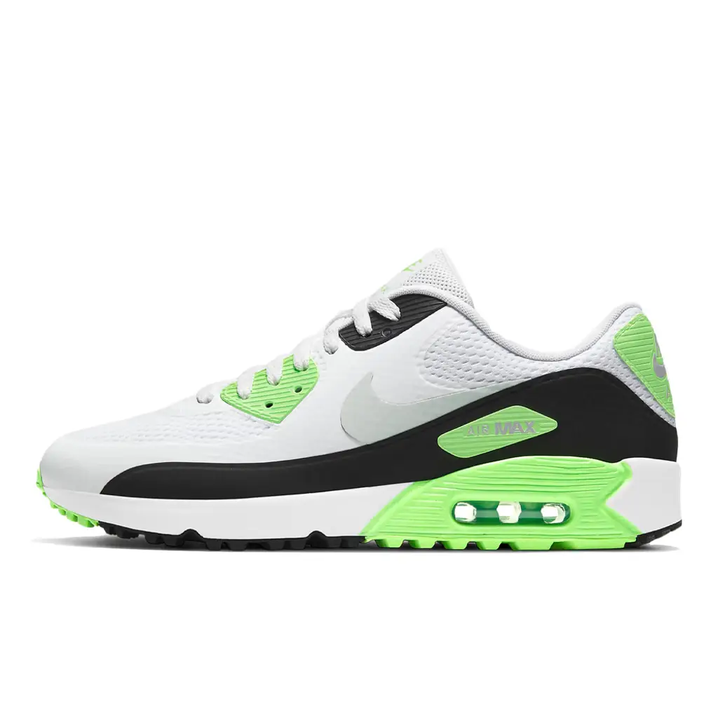 Nike Air Max 90 G Spikeless Golf Shoes | White / Hot Lime - Size 8