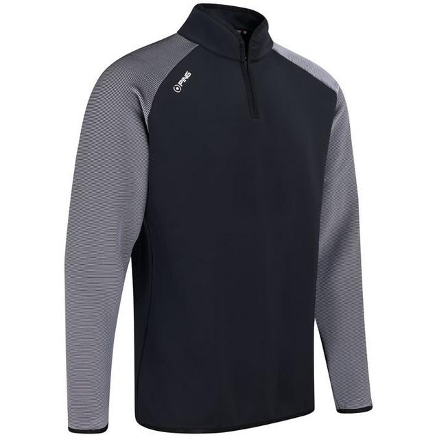 PING Strio 1/4 Zip Pullover Black/White