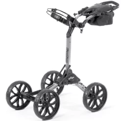 Image of Bag Boy Quad Pro 4-Wheel Golf Push Cart Silver & Black