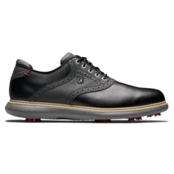 Image of Men's Footjoy Traditions Saddle Golf Shoes Black & Grey