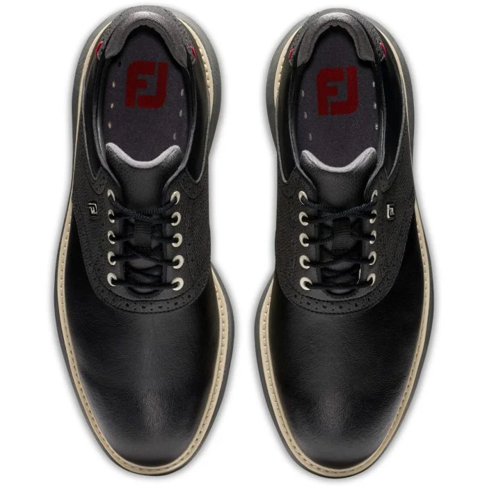 FootJoy Men's Traditions Saddle Golf Shoes | Black/Grey - Medium