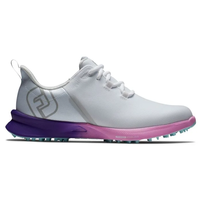 FootJoy Women's Fuel Sport Spikeless Golf Shoes | White/Purple
