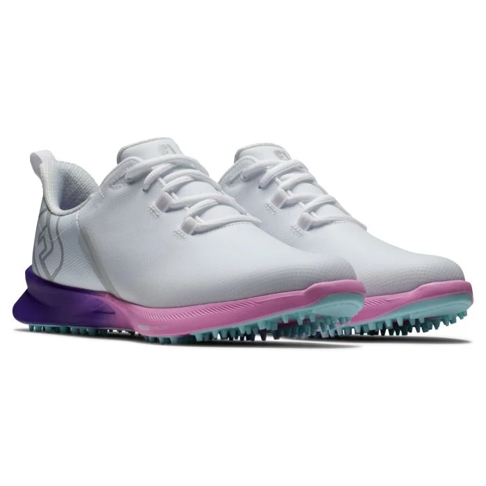 FootJoy Women's Fuel Sport Spikeless Golf Shoes | White/Purple