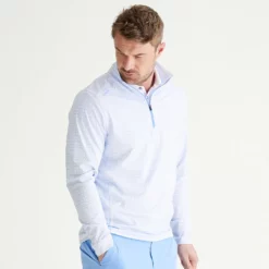 Ping Men's Latham Half Zip Midlayer | Cornflower Blue / White