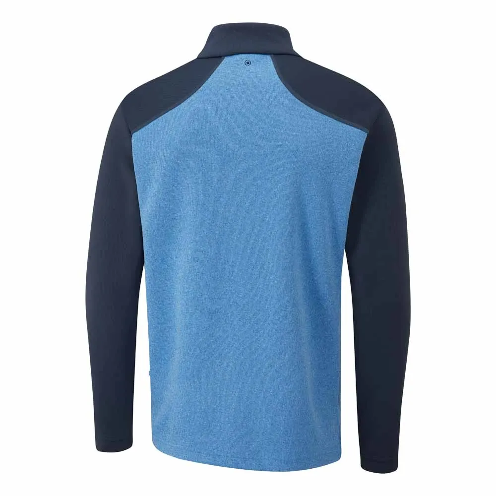 Ping Men's Ramsey Half Zip Ribbed Fleece | Tidal Blue / Navy