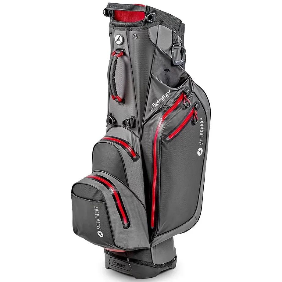 【現行】113 ADP GOLF STAND PADDED BLOUSON Motocaddy HydroFlex Stand Bag | Red Trim (Waterproof) - Riverside