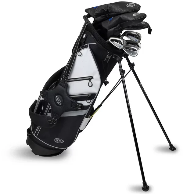 U.S. Kids Golf Tour Series TS5-66 7 Club Combo Steel/Graphite Shafts Intermediate/Advanced (167cm-175cm) Black/White Bag