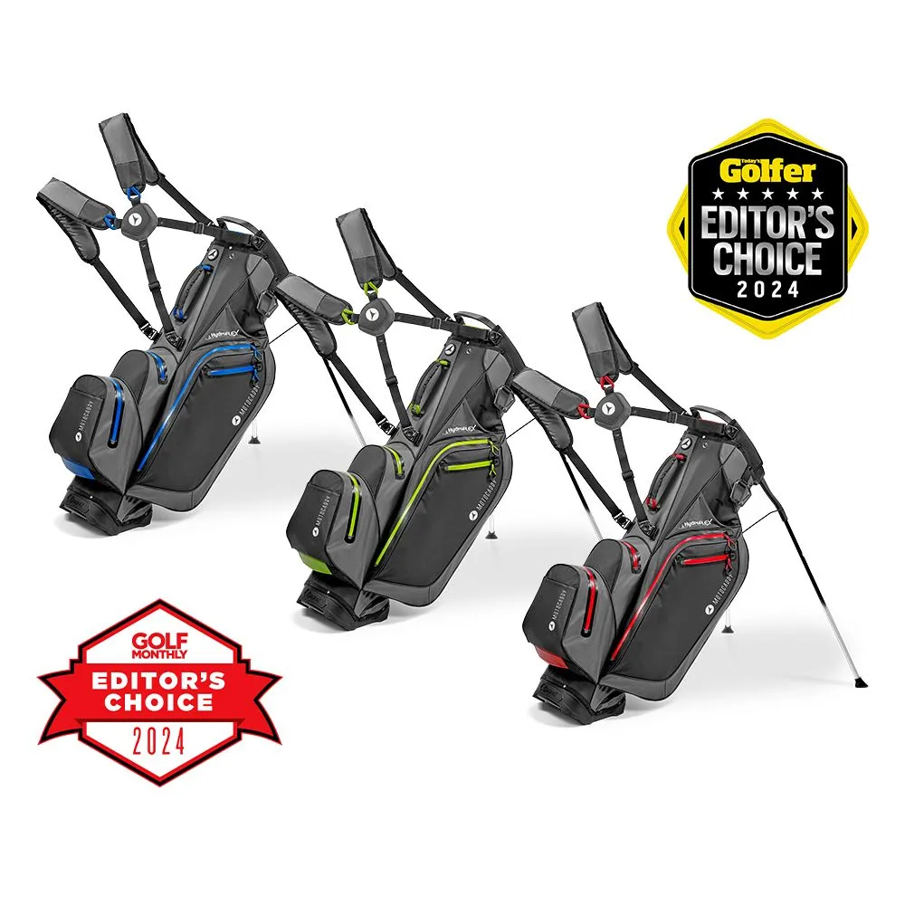 Motocaddy HydroFlex Stand Bag | Red Trim (Waterproof) - Riverside