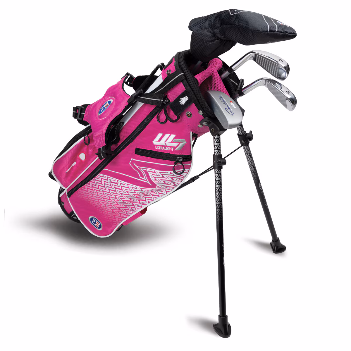U.S. Kids Golf UL7 45 4-Club Junior Set Graphite Pink/White Bag (115cm to 122cm)