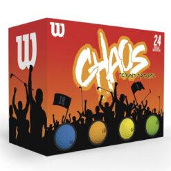 Image of Wilson Chaos Golf Balls Multi-Colour Matte 24 Ball Pack