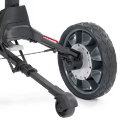 Image of Bag-Boy-Volt-Electric-Push-Cart-Black-Red-Fourth-Wheel