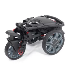 Image of Bag-Boy-Volt-Electric-Push-Cart-Black-Red-Folded