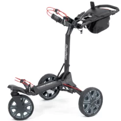 Image of BagBoy Volt Electric Golf Push Cart Black and Red