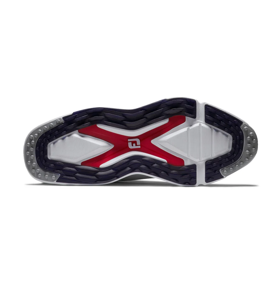 FootJoy Men's Pro SLX Spikeless Golf Shoes | White/Navy/Red