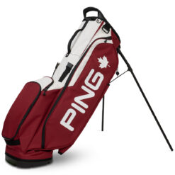 Image of 2026 Ping Hoofer Lite Canada Golf Stand Bag Maroon & White