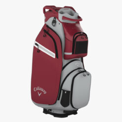 Image of Callaway Cargo Cart Bag Cardinal & Silver Front Side