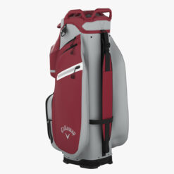 Image of Callaway Cargo Cart Bag Cardinal & Silver Back Side
