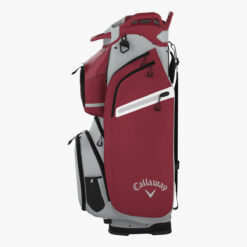 Image of Callaway Cargo Cart Bag Cardinal & Silver Side